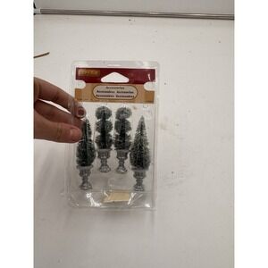 LEMAX Cone-Shaped & Sculpted Topiaries, set of 4 #34965